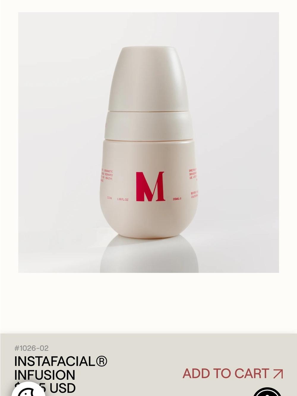 Instafacial Infusion Serum – Cream with Pink Accent